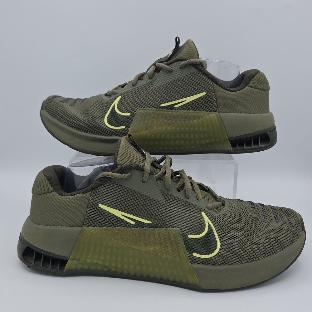 Nike Metcon 8 Medium Olive Volt Sequoia DZ2617-300 Mens Size 11.5 Cross Training
